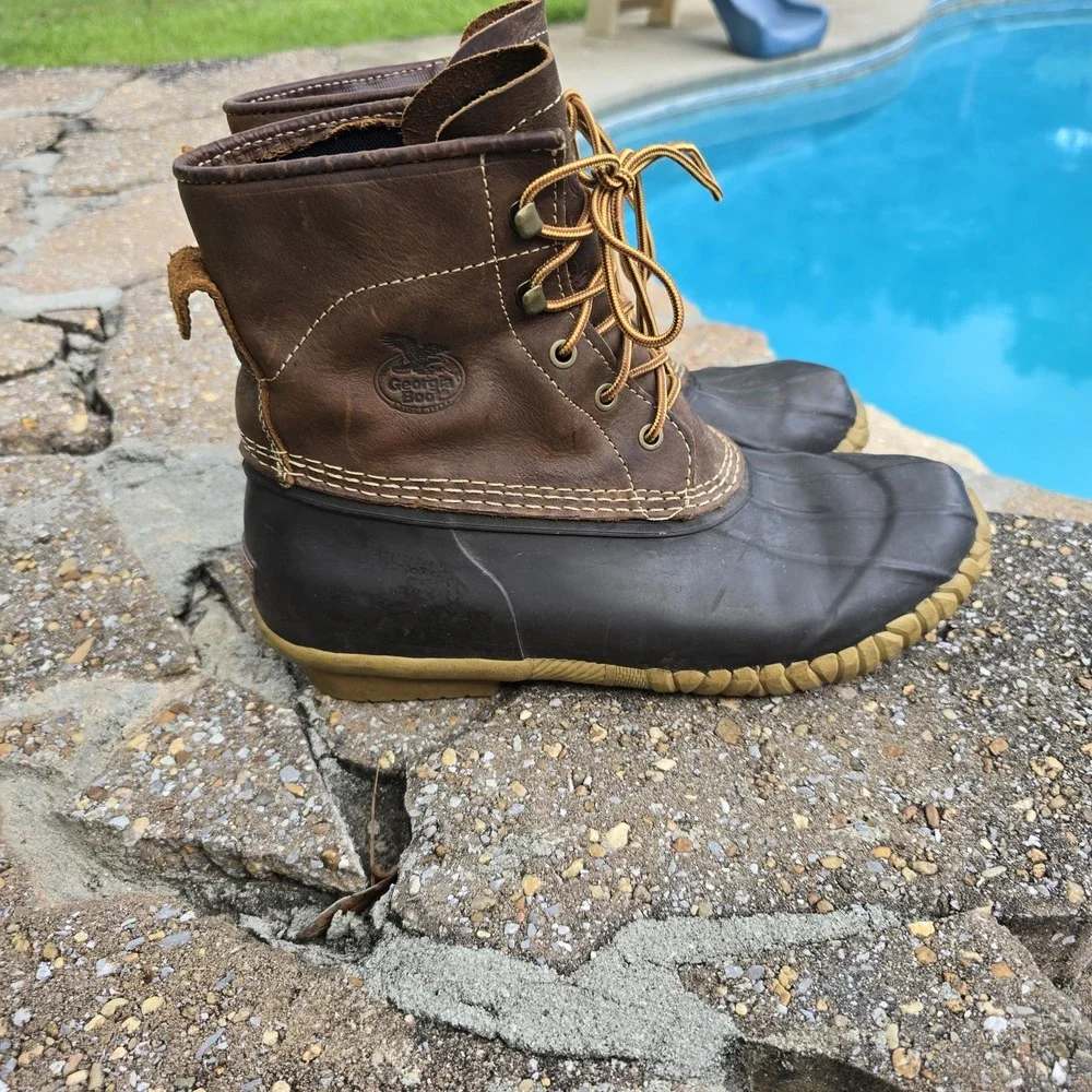 GEORGIA BOOT AMP LT MEN'S WORK BOOTS,‎ SIZE 10 MEDIUM